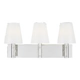 Thomas O'Brien by Visual Comfort Studio Beckham Classic 3-Light Vanity, Silver For Sale