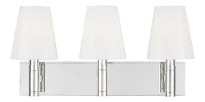 Thomas O'Brien by Visual Comfort Studio Beckham Classic 3-Light Vanity, Silver