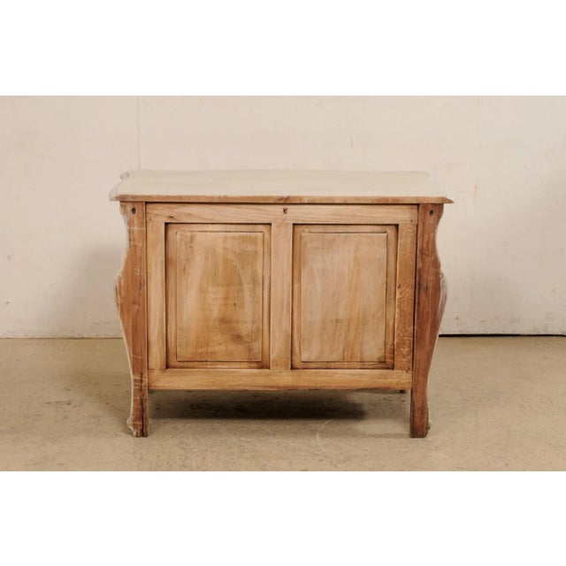 Early 20th Century French Bombé Carved & Painted Wood Commode For Sale In Atlanta - Image 6 of 11