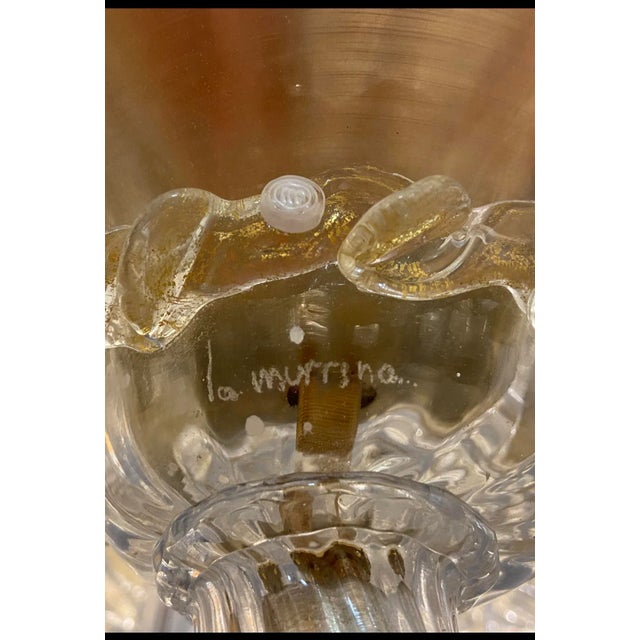 Italian Murano Glass Gold Chandelier by La Murrina For Sale - Image 7 of 18