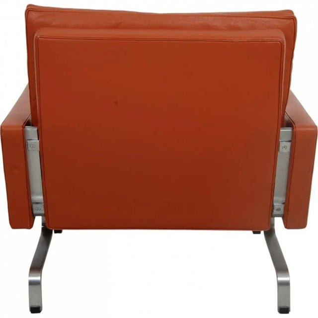 PK-31/1 Lounge Chair in Terracotta Leather by Poul Kjærholm, 1980s For Sale - Image 6 of 18