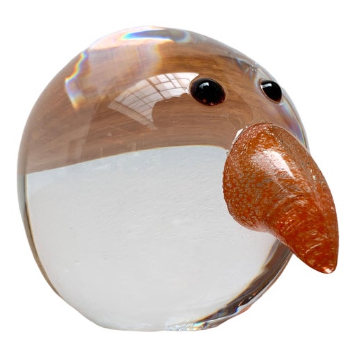 Vintage Italian Handmade Glass Bird from Collevilca, Italy For Sale