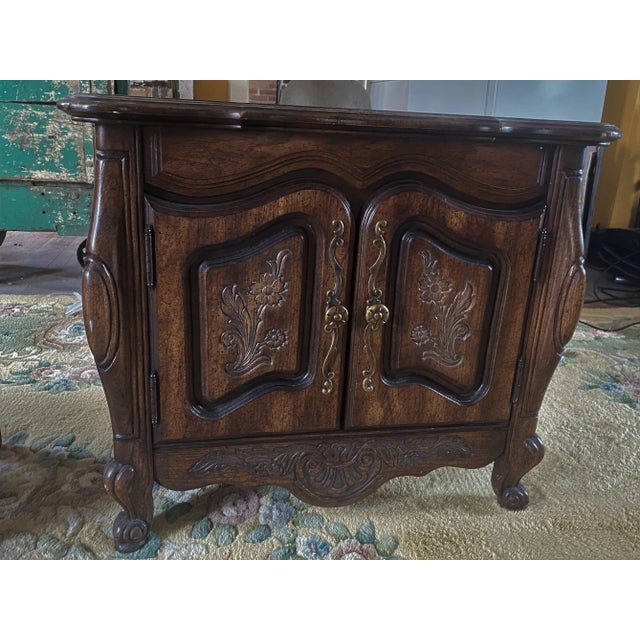 French Country Dark Wood Nightstands a Pair Chairish