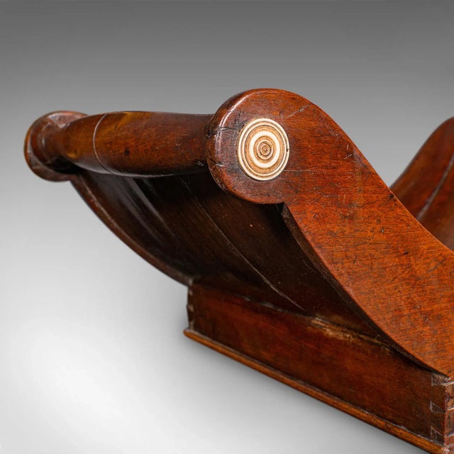 Brown Antique Butler's Stilton Stand, English, Cheese Truckle Crescent, Georgian, 1780 For Sale - Image 8 of 10