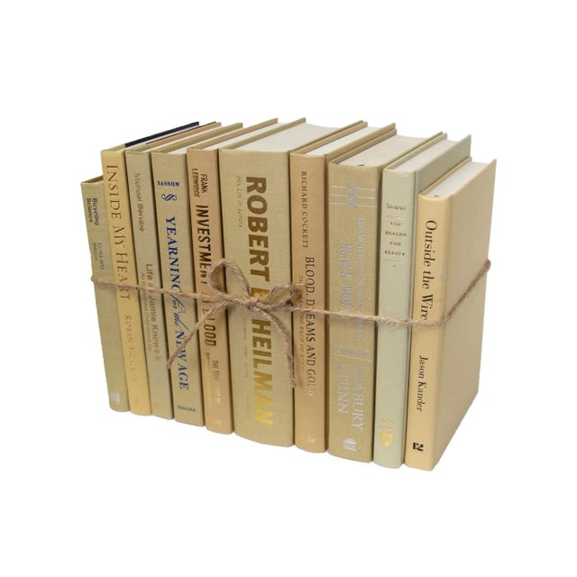 Booth & Williams Decorative Books - Gold Coast Book Bundle - 1 Foot of Tan Books For Sale - Image 4 of 4