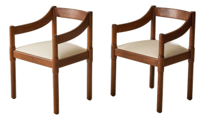 Vico Magistretti "Carimate" Chairs, 1960s, a Pair