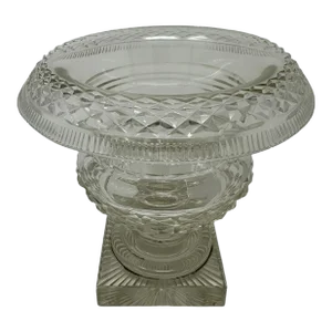 Antique Irish Tipperary Waterford Glass Cut Crystal Victorian Turnover Bowl 19Ct