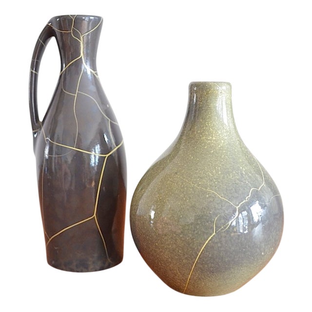 German Ceramic Vases from Richard Uhlemeyer, 1950s, Set of 2 For Sale