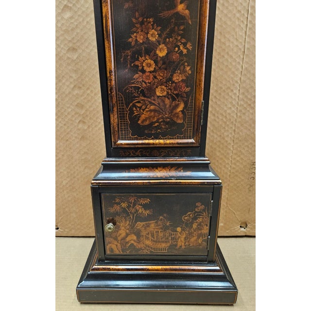 Ethan Allen Chinoiserie Grandmother Clock Asian inspired Chinese Chippendale B For Sale - Image 11 of 18