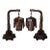 Pair of Vintage Carved Horn Hexagonal Lantern Ornaments With Stands For Sale