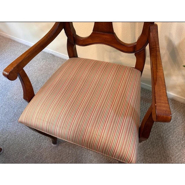 Ethan Allen Country French Water of Wabash Dining Set – Extension Table, 6 Chairs & 2 Leaves For Sale - Image 12 of 12