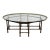 Faux Bamboo Tortoise Shell, Brass and Glass Coffee Table, Baker For Sale