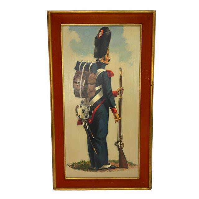 Early 20th Century Early 20th Century French Napoleonic Military Figure Oil Paintings in Gilt Frames — Set of 6 For Sale - Image 5 of 16