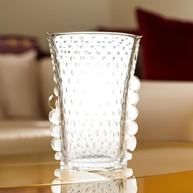 Contemporary Vase in Crystal Gold and Murano Glass from YourMurano For Sale - Image 3 of 13