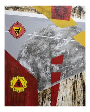 Irakli Kavtaradze (Akuna), Chakra 1, 2020, Mixed Media on Canvas