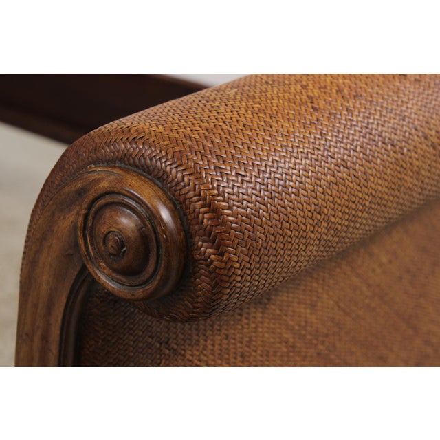 Wood Thomasville Ernest Hemmingway Kilimanjaro Queen Size Bamboo Bed For Sale - Image 7 of 18