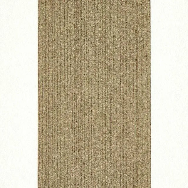 Transitional Schumacher Edwin Stripe Wide Wallpaper in Mushroom For Sale - Image 3 of 3