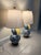 Ralph Lauren Chinoiserie Double Gourd Porcelain Lamps. Set of 2.