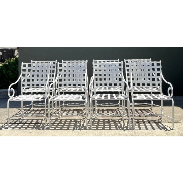 Vintage Brown Jordan Cast Aluminum “Florentine”:Dining Chairs - Set of 8 For Sale - Image 10 of 12