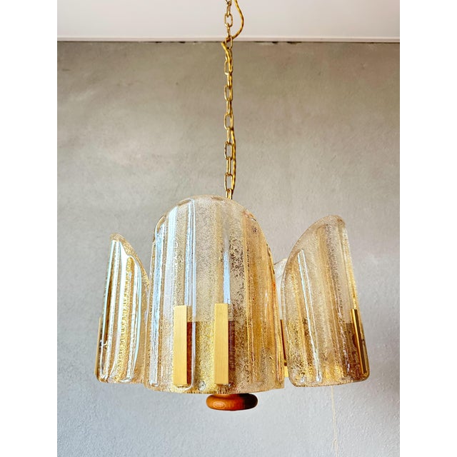 Vintage Murano Amber Pendant Light, 1970s For Sale - Image 6 of 14