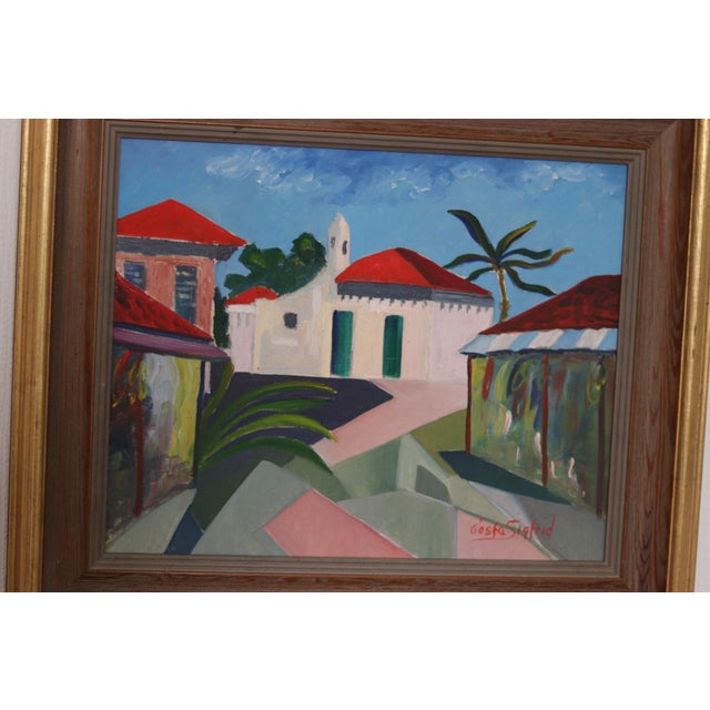 Gösta Sigfrid, City View, 1960s, Oil on Canvas, Framed For Sale - Image 8 of 18