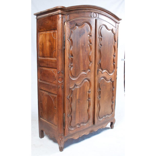 French Late 20th Century French Armoire With Carving For Sale - Image 3 of 6