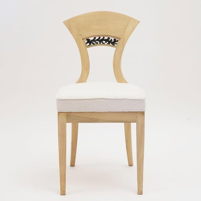 Biedermeier Style White Eclectica Dining Chairs by Silvio Piattelli, Set of 8 For Sale - Image 8 of 18