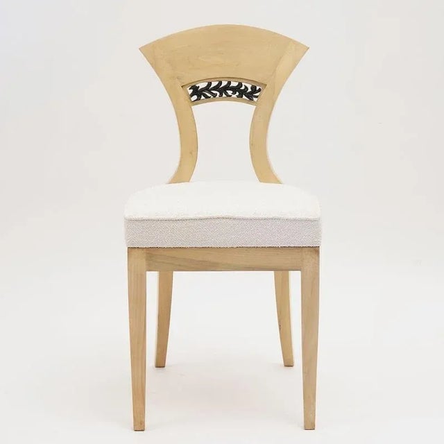 Biedermeier White Eclectica Dining Chairs from Silvio Piattelli, Set of 8 For Sale - Image 8 of 18