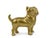 This striking golden bulldog figurine is a captivating piece of art that captures the essence of power and strength....