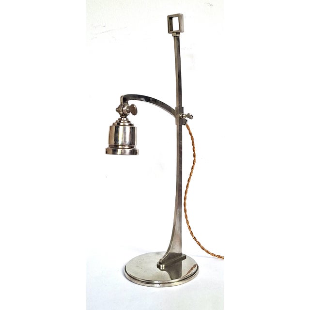Large Height-Adjustable Table Lamp in the style of Josef Hoffmann for Wiener Werkstätte, 1890s For Sale - Image 10 of 10