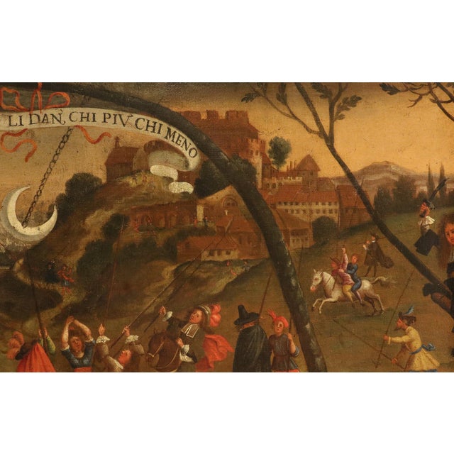 Alexander Van Bredael, Allegory of Human Folly, 18th Century, Oil Painting on Canvas, Framed For Sale - Image 7 of 16