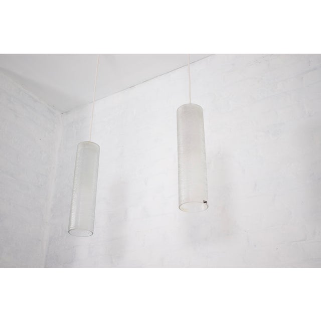 Suspensions in Frosted Glass from Doria, 1970s, Set of 2 For Sale - Image 9 of 14