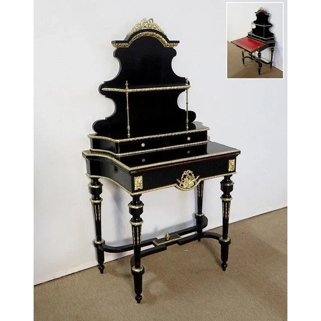 Napoleon III Lady Office In Boi Blaci, buffer varnish, bronze ornamented and consisting of two elements. The bottom...