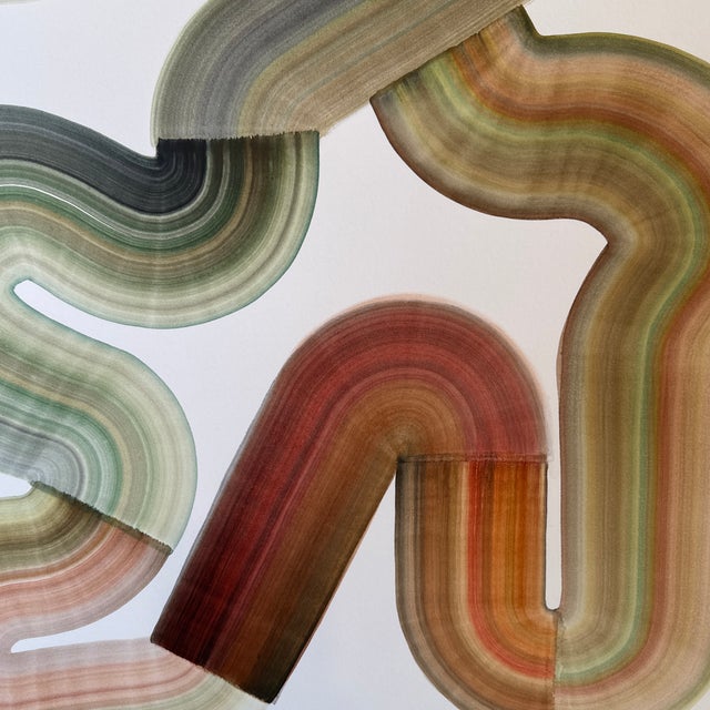 Abstract Sedona by Chris Artabasy Watercolor + Gouche For Sale - Image 3 of 5