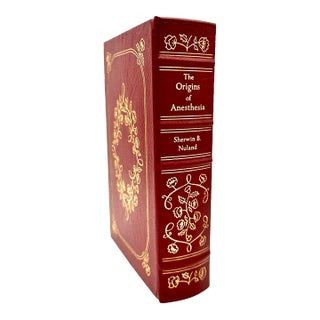 Late 20th Century Red & 22k Gold Leather Bound Medicine Book For Sale