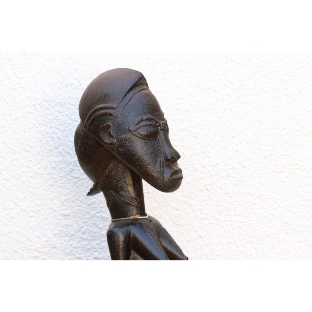 24" Tall Antique Baule African Ceremonial Figure For Sale In Los Angeles - Image 6 of 9