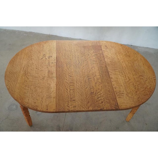 Mid-Century Danish Round Dining Table in Oak with Two Extensions, 1960s For Sale - Image 14 of 18