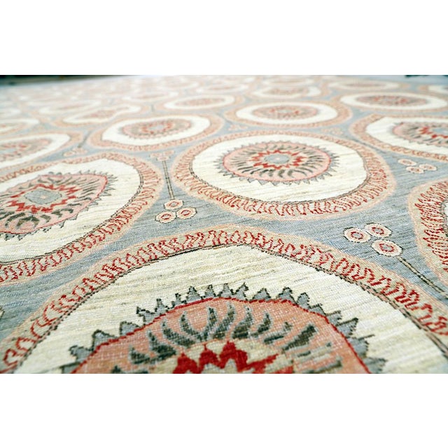 Gray 10'x13' Wool Rug | European Design | Ariana Transitional Handmade Area Rug For Sale - Image 8 of 10