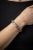 Contemporary Diamond and Blue Sapphire Bangle Bracelet With Clasp For Sale - Image 3 of 4
