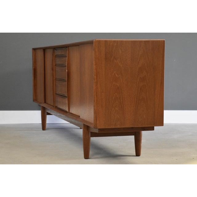 1960s 1960s Refinished Arne Vodder for Skovby 86” Teak Credenza For Sale - Image 5 of 13