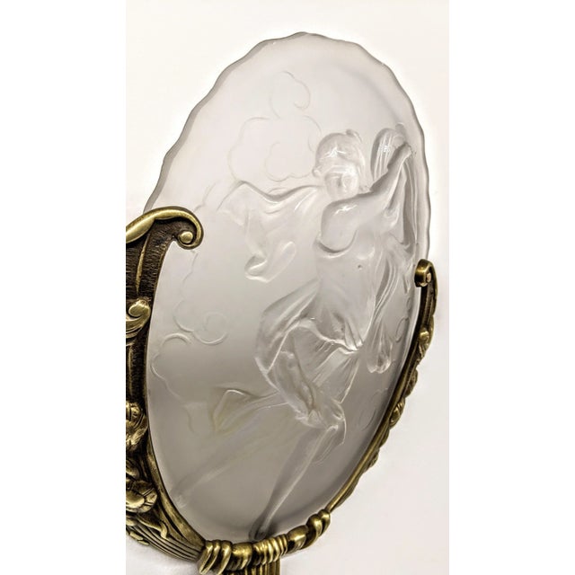 Transparent French Art Deco Wall Sconces by Muller Frères - a Pair For Sale - Image 8 of 11