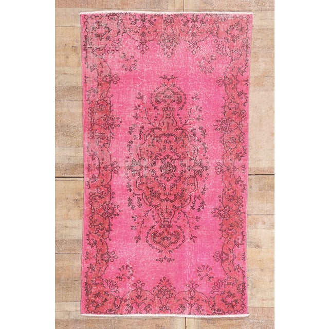 Vintage Pink Turkish Sivas Rug, 03'09 X 06'09 For Sale - Image 10 of 10