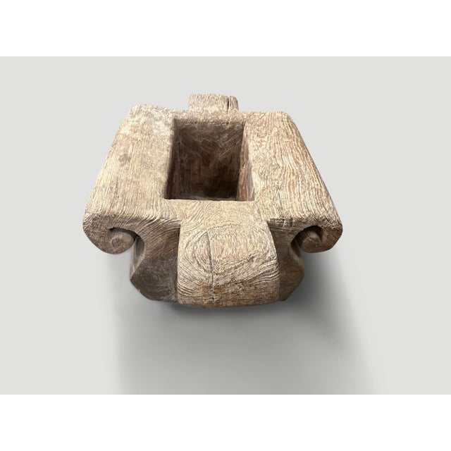 Andrianna Shamaris Wabi Sabi Teak Wood Vessel For Sale - Image 11 of 18