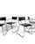Black Vintage Cantilever Armchairs in Black Leather and Chrome, 1970s, Set of 4 For Sale - Image 8 of 8