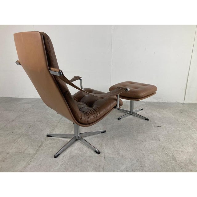 Set of Mid-Century Lounge Chair and Ottoman attributed to Geoffrey Harcourt, 1960s For Sale - Image 13 of 17