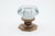 Vintage Octagon Glass Brass Dummy Door Knob For Sale - Image 4 of 6