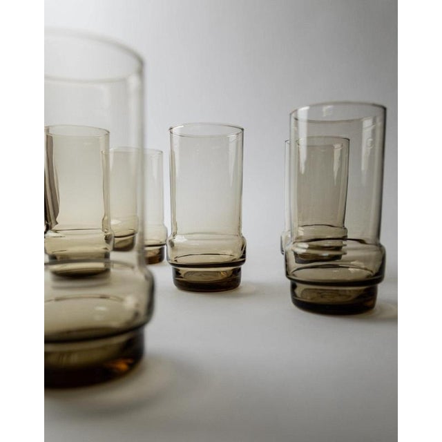 Glass Vintage Drinking Glasses, 1970s, Set of 6 For Sale - Image 7 of 12