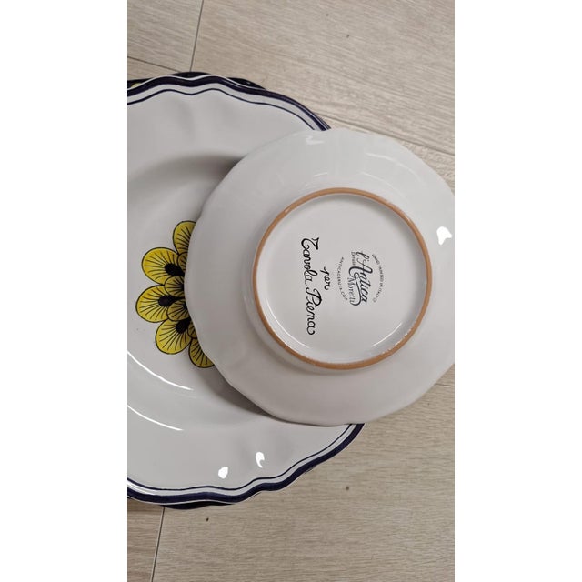 Stratificata 4-Piece Hand-Painted Italian Place Setting For Sale - Image 11 of 11