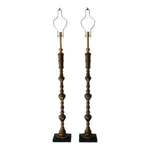 Custom Moroccan Brass Lamps - a Pair