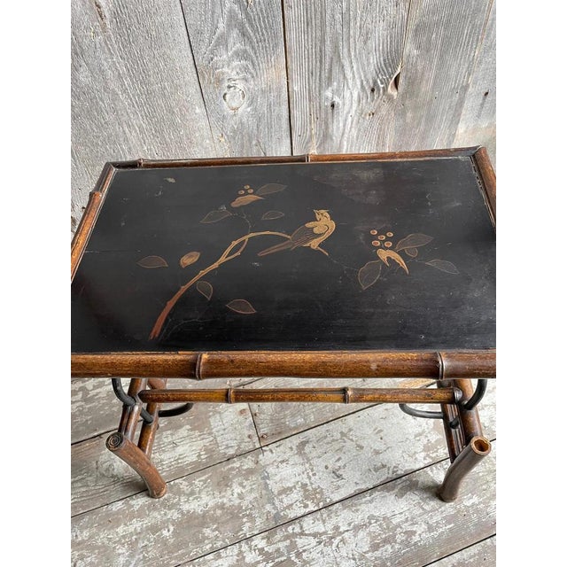 Napoleon III Bamboo Tea Table For Sale - Image 4 of 11